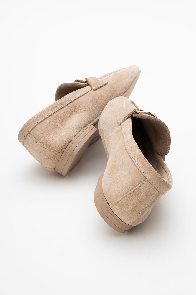 kadin-deri-tokali-loafer-BEJ SUET-KYL252710-0090674_0